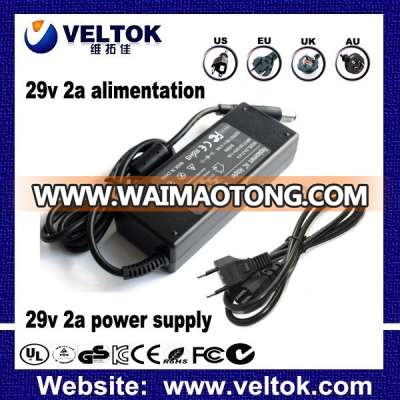 29v dc adapter Single Output 29v 2a power supply ac dc adapter 29v 2a alimentation